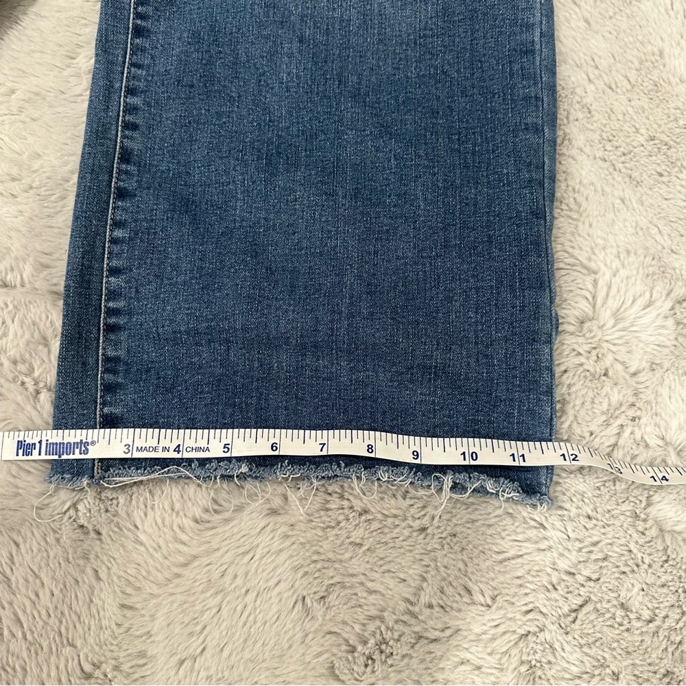 Oat New York High Rise Wide Leg Jeans Raw Hem Blue Sz 30 EU - Picture 10 of 10